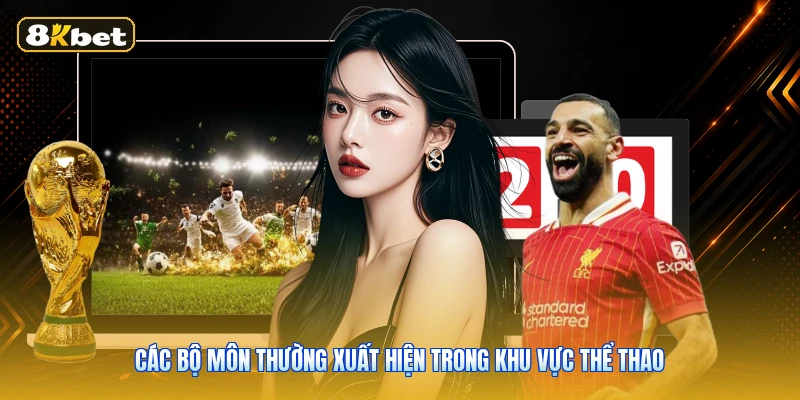 Các bộ môn thường xuất hiện trong khu vực thể thao